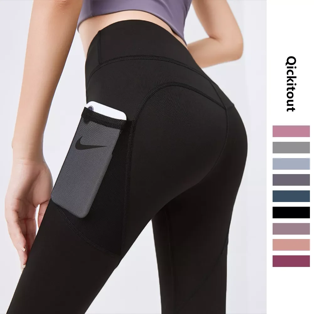 

Women Sexy Push Up High Waist Leggings Gym Activewear Seamless pocket Legging Knitting Workout Femme Jegging