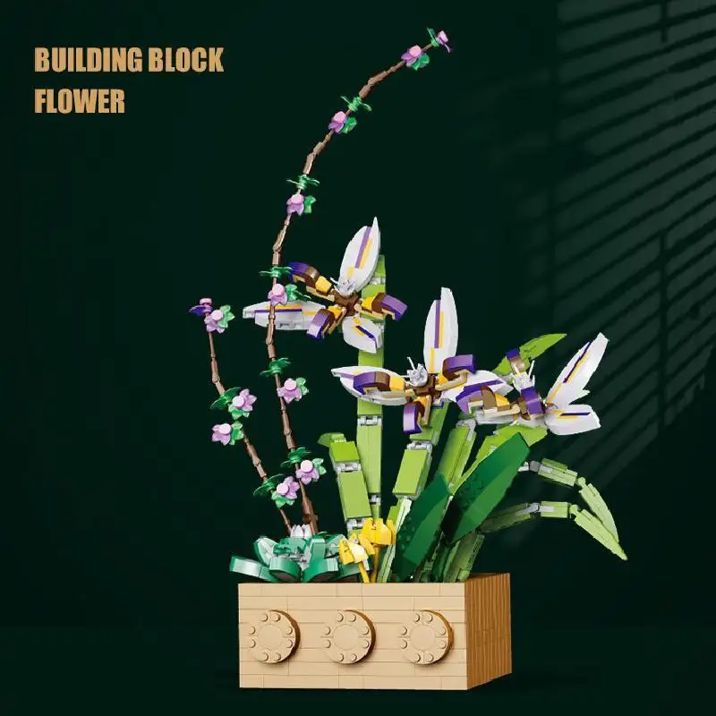 G5011 миниатюрные элементы в национальном стиле строительный блок букет пазлов