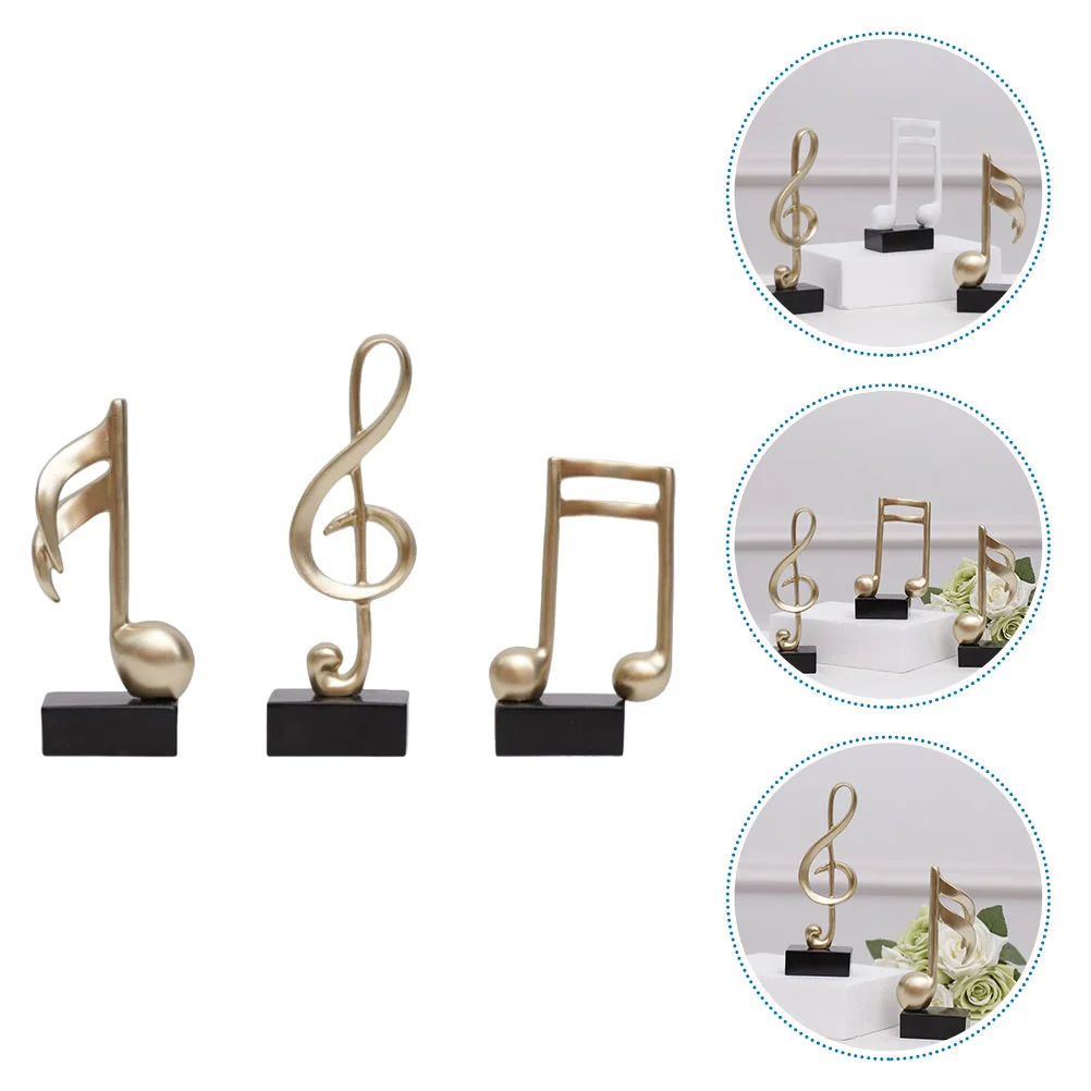 

3 Pcs Piano Music Note Boys Gift Home Décor Birthday Gifts Boys Musical Sculptures Decorative Music Symbol Decor Desk Topper