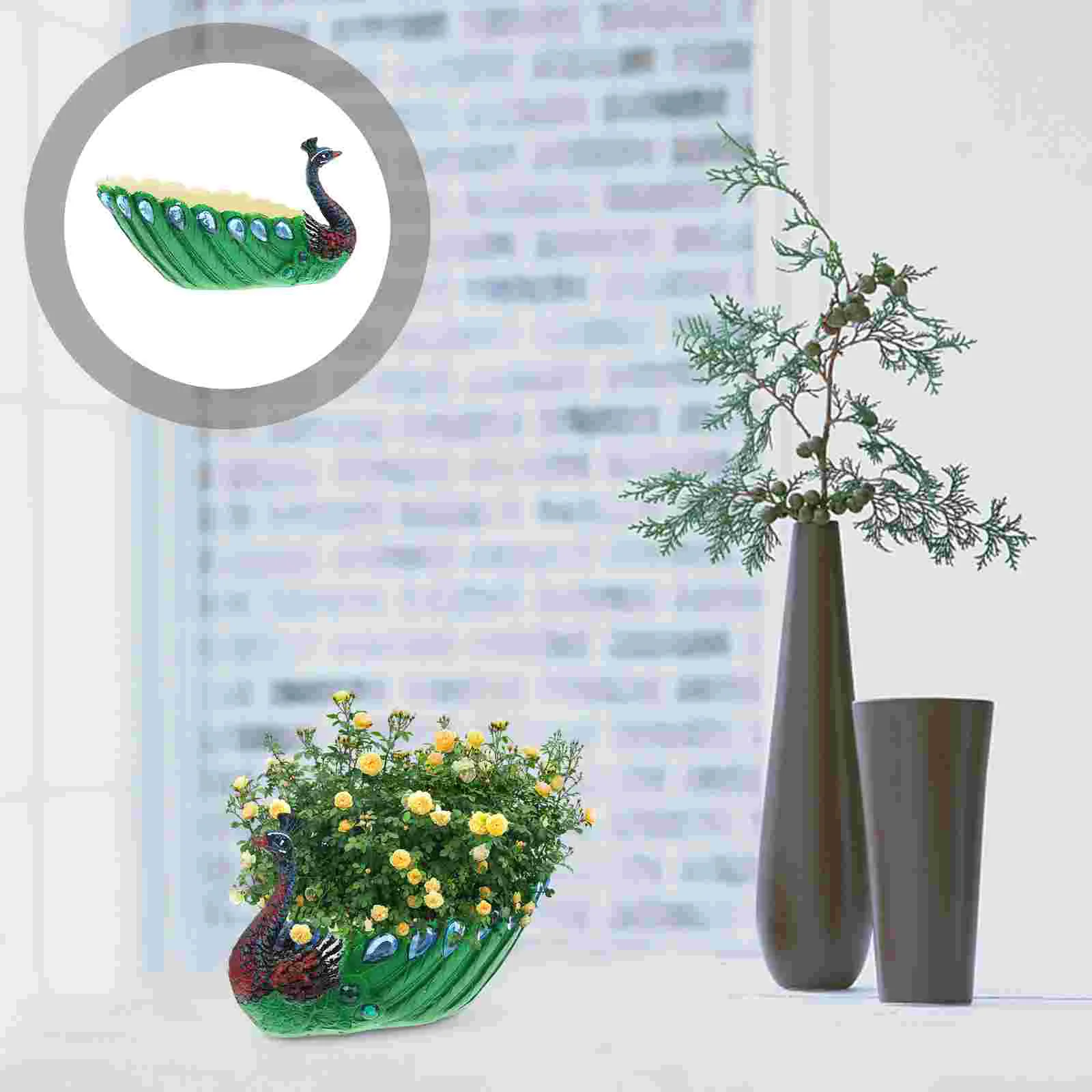 

Plantersucculent Pot Flower Pots Vaseplanters Resin Animal Containerdecorativebowl Bowlscreativefigurine Containers Outdoor