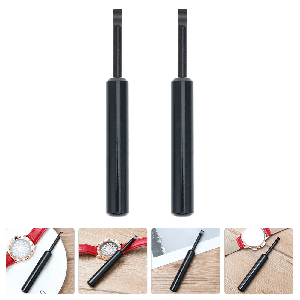 

2pcs Durable Premium Black Watch Case Opener Watch Case Pry Lever Watch Repair Tool