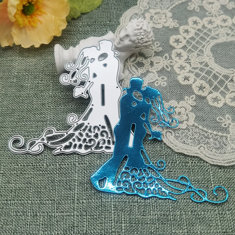 

DIY Greeting Card Married Couple Cut Dies Papercutting Scrapbook Embossing Manual Punch Stencil Handicraft Cutting Dies