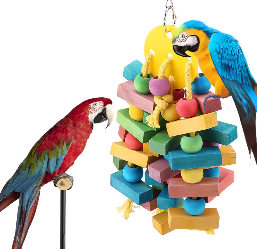 

Parrot Toy Bird Toys Hanging Wooden Toy Parrot Swing Suitable For All Kinds Of Medium And Small Parrots And Birds