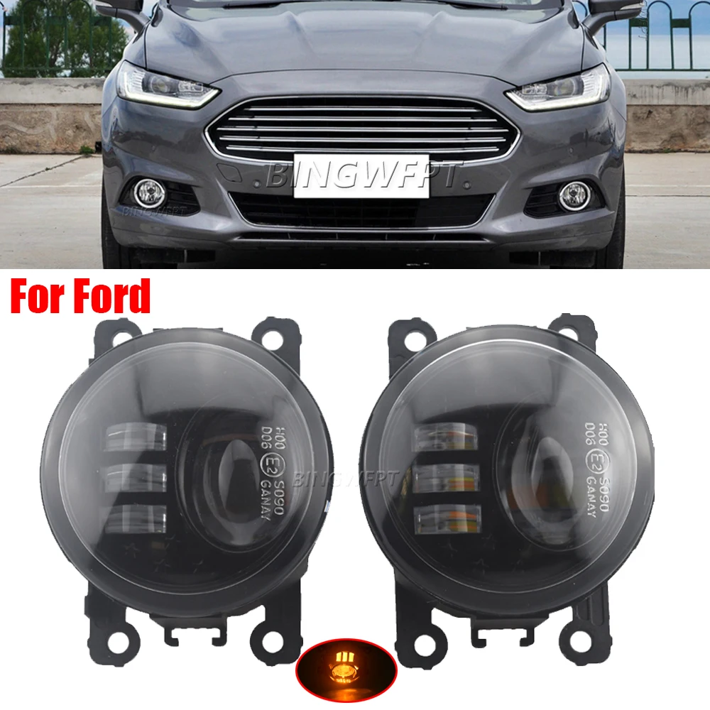 Фото Комплект из 2 противотуманных фар для Ford Fusion Estate JU 2002-2008 годов, дневные ходовые огни, блок противотуманных фар №3