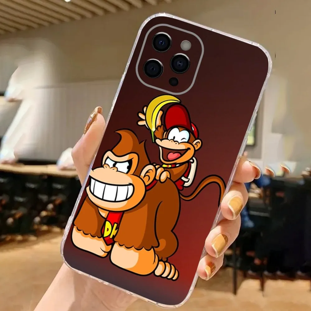 Фото Чехол для телефона D-Donkey Kong Game для iPhone 16,15,14,13,12,11 Plus, Pro, Max, XR, XS, X, 7,8 SE, мини-прозрачный силиконовый мягкий чехол №5