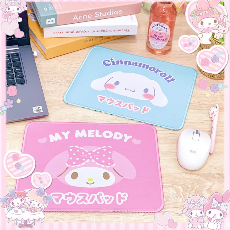 

Sanrio Hellokitty Melody Kuromi Cinnamoroll Computer Keyboard Mouse Office Notebook Play Game Wrist Pad Anti-Slip Rubber Pad
