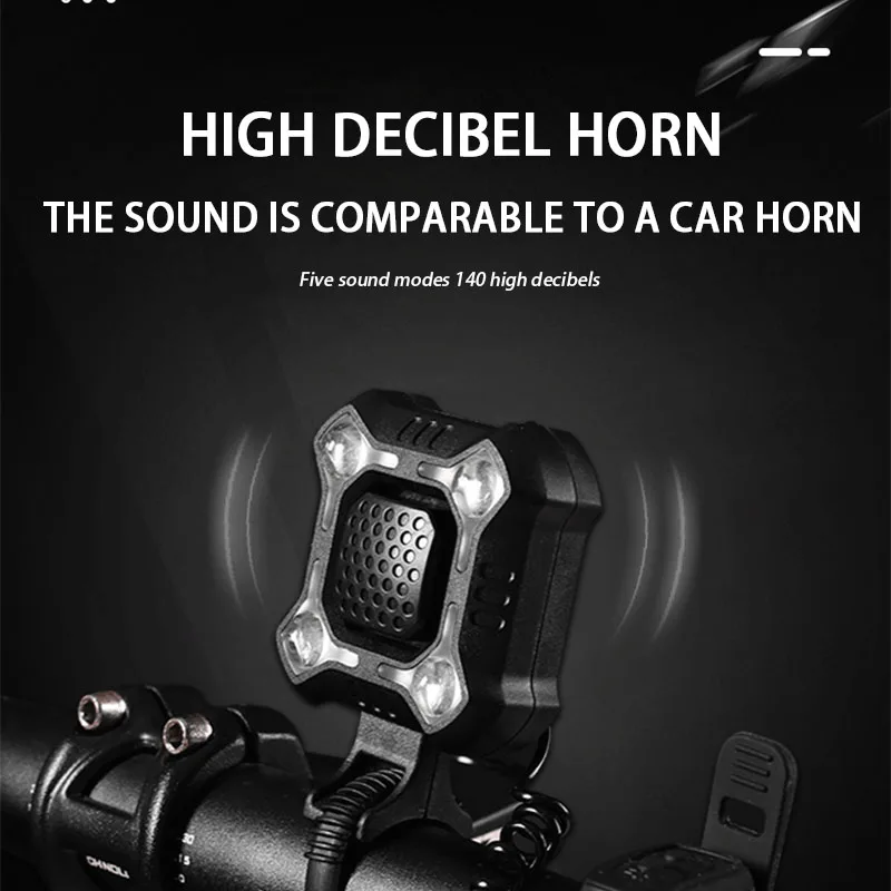 Велосипедные звуковые сигналы KOOJN, заряжаемые фары для ночного велосипеда, горный велосипед, колокольчики, очень громкое Велосипедное оборудование Велосипедные звуковые сигналы KOOJN, заряжаемые фары для ночного велосипеда, горный велосипед, колокольчики, очень громкое Велосипедное оборудование