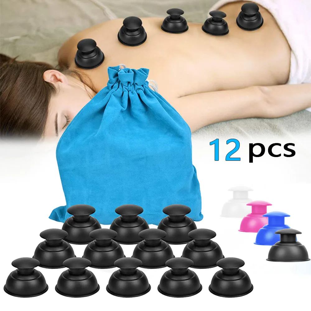 Silicone Vacuum Cupping Set, Massageador Facial, Queima