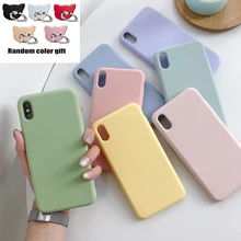 Silicone Solid Color Phone Case For XiaoMi Redmi 9 9A 8A 6 6A 7 7A 8 Plus Soft Cover Candy Color For Redmi 10A 10X 5 6 7 8 9 10