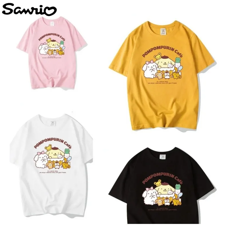 

Sanrio new animation peripheral cartoon picture kawaii cinnamon roll cute sweet short-sleeved t-shirt creative gift wholesale