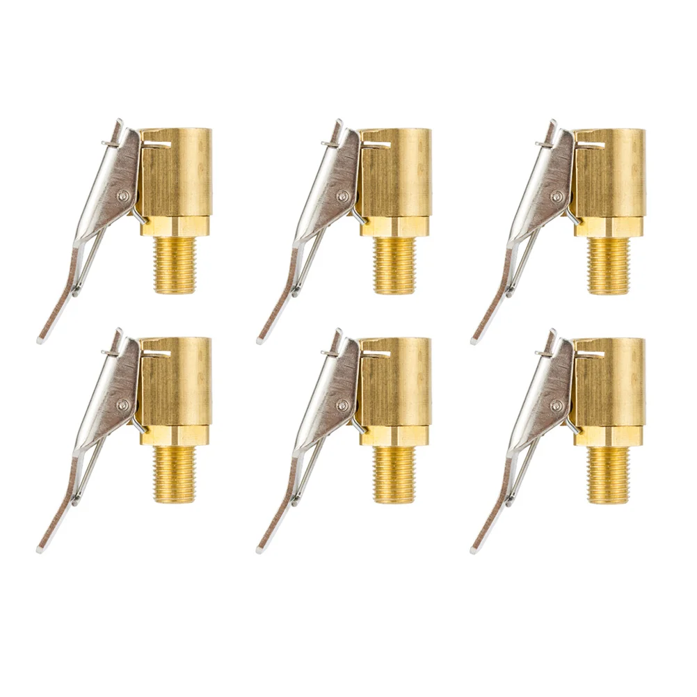 

6pcs Car Tyre Air Chuck Useful Tire Inflator Professional Brass Valves Connector
