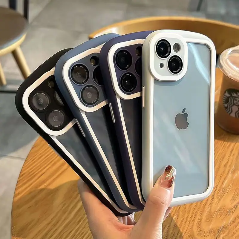 

Suitable for iPhone14promax mobile phone case, with lens film iPhone13promax transparent 12promax 11pro anti-drop new full cover