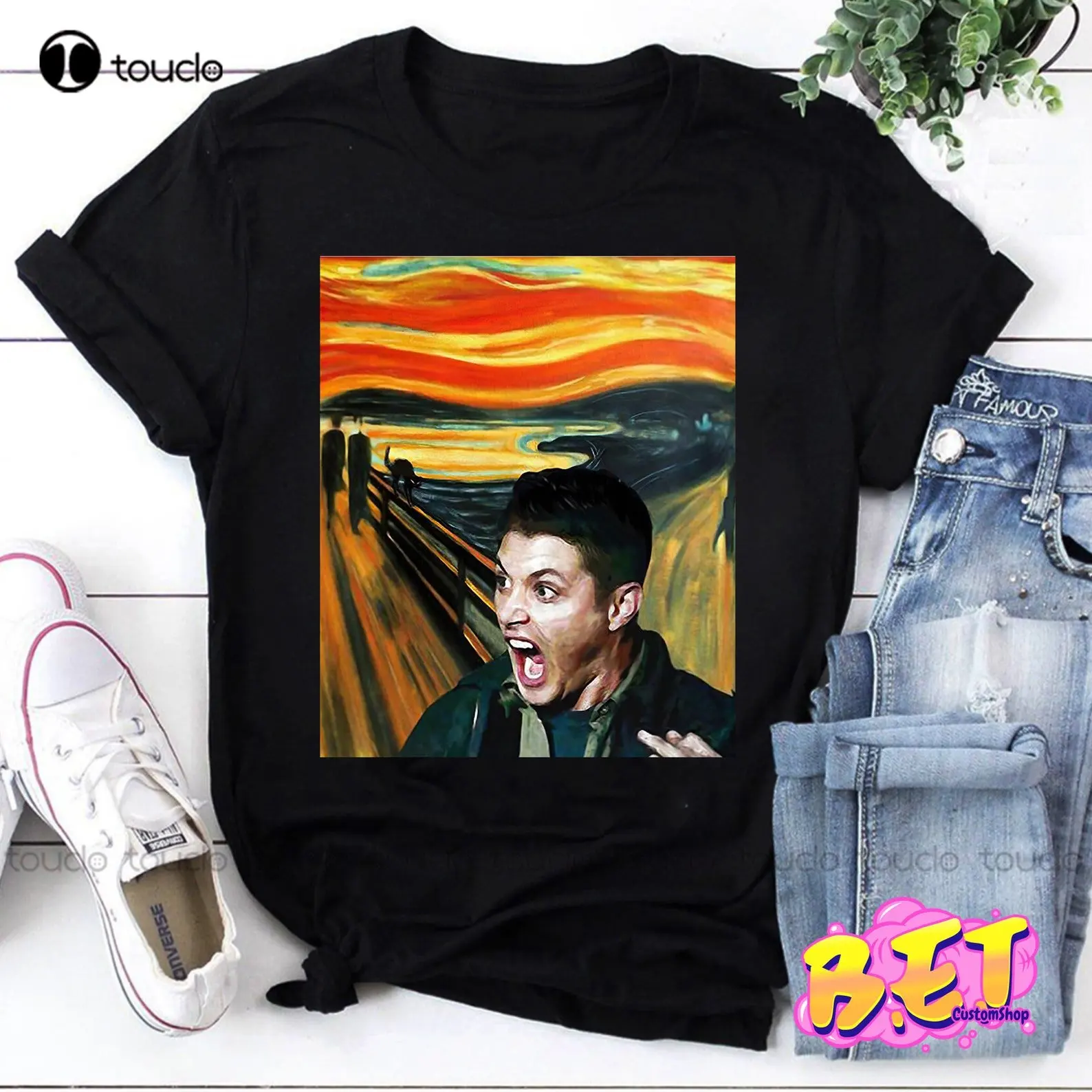 

Dean Winchester Supernatural That Was Scary Funny Vintage Van Gogh T-Shirt, Supernatural Winchesters Shirt Custom Gift Xs-5Xl