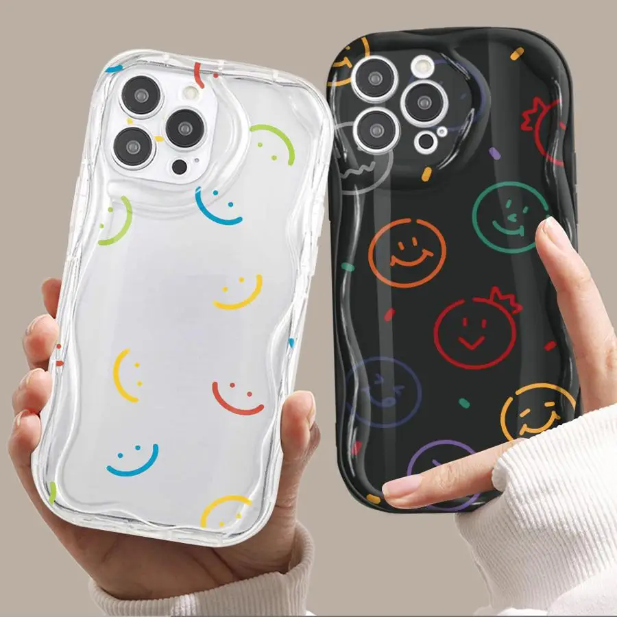 Милый красочный чехол для телефона с улыбкой Vivo Y02 Y12 Y15S Y16 Y17 Y19 Y20 Y20i Y21 Y21A 2021 Y35 Y22S Y36