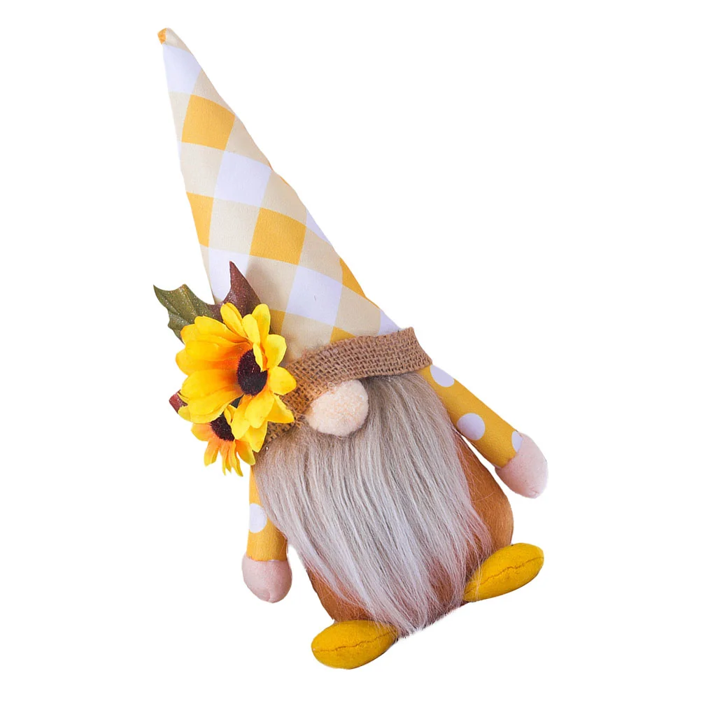 

Lovely Sunflower Gnome Decor Creative Garden Gnome Doll Adornment for Home