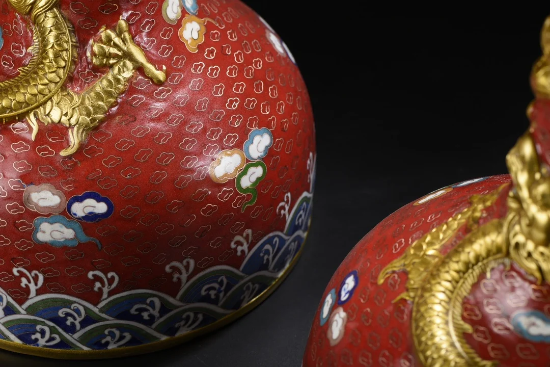 14-дюймовая коллекция тибетского храма старая бронза перегородчатая