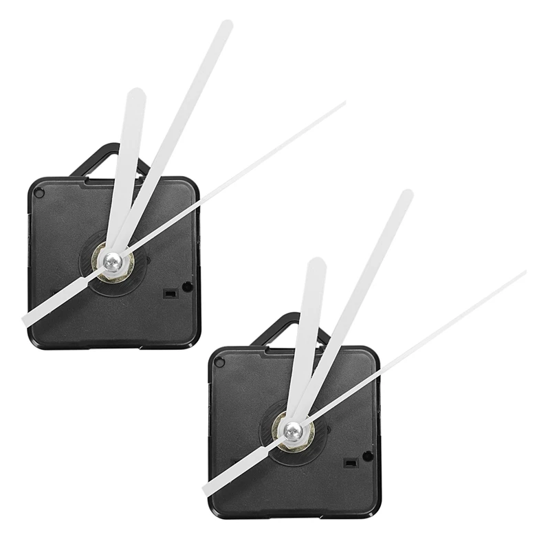 

2 Pack Replacement Wall Clock Parts Pendulum Movement Mechanism Quartz Clock With Hands & Fittings Kit(Black+White)