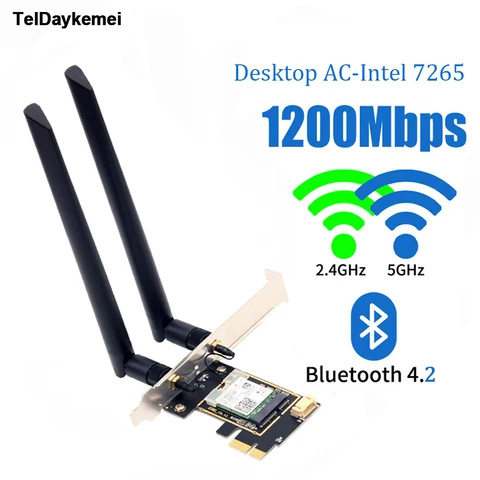 Wi-Fi адаптер 1200 Мбит/с, Bluetooth 4,2, PCi Express