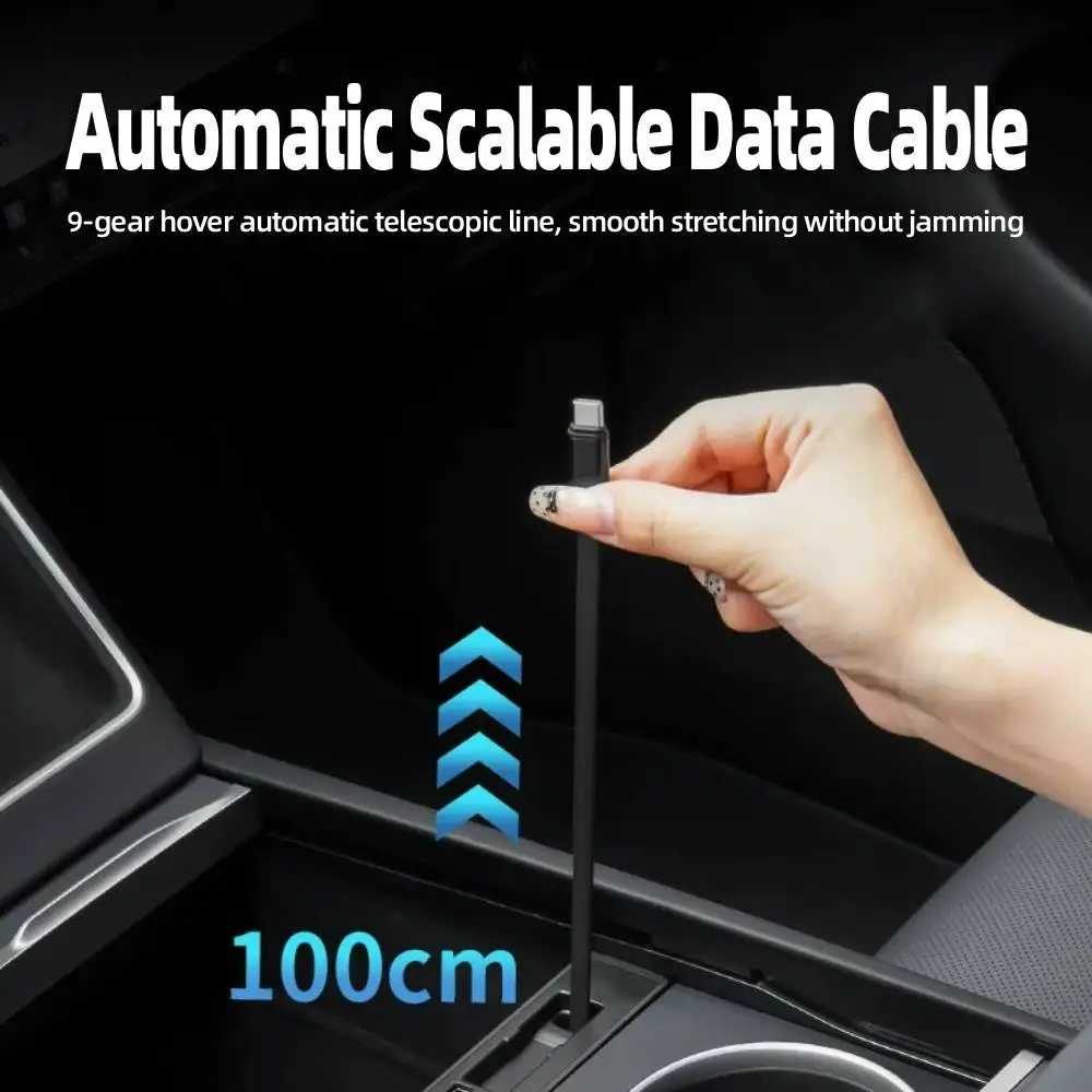 Фото Для Tesla Juniper Model Y/YL/3: Выдвижная док-станция для центральной консоли электромобиля с беспроводной быстрой зарядкой для часов №3