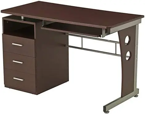 

Desk with Ample Storage, Chocolate, 30" x 22.75" x 47.25", Chocolat