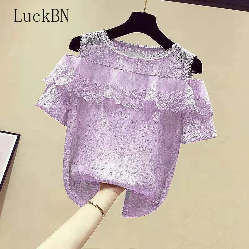 Женские рубашки весна-лето 2022 стильные кружевные блузки женская рубашка с