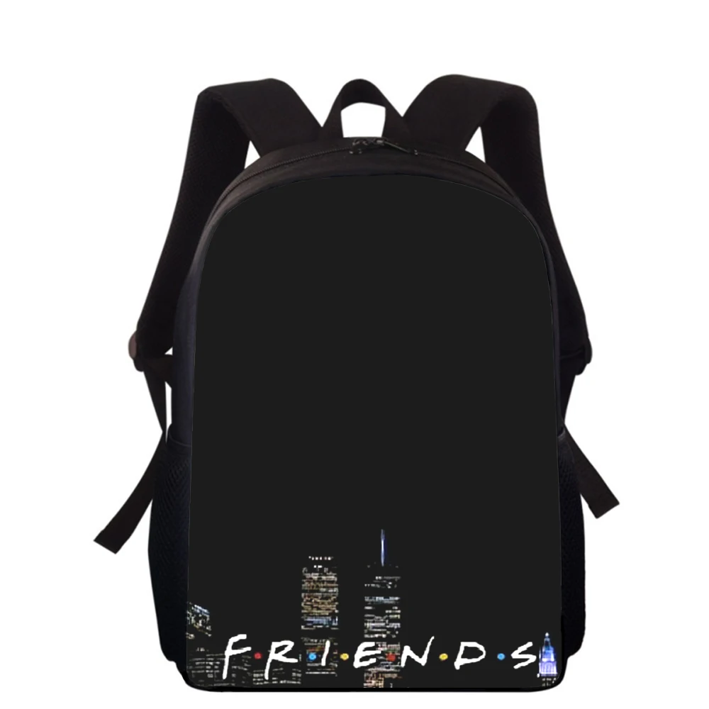 Friends 15” 3D Print Kids Backpack Primary School Bags for Boys Girls Back Pack Students School Book Bags