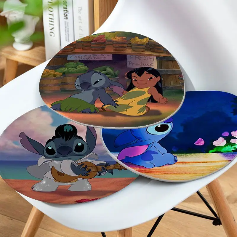 

Disney Stitch The Baby Four Seasons Seat Pad Household Cushion Soft Plush Chair Mat Winter Office Bar Chair Mat Pad