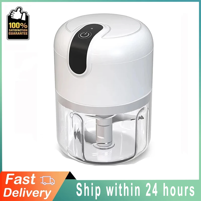 

Electric Food Garlic Vegetable Chopper Grinder Crusher Press for Nut Meat Fruit Rechargeable Onion Multi-function