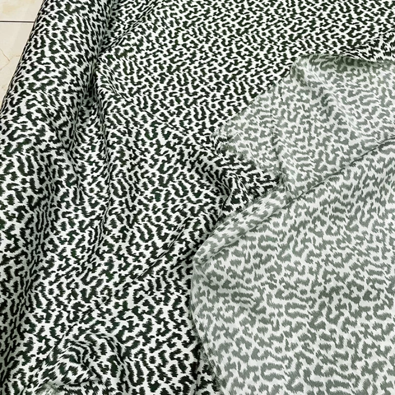 

Silk Double Joe Spring Summer Leopard Print Stretch Soft Drape Material Dress WideFabrics Diy Sew Embroidery Wholesale Cloth