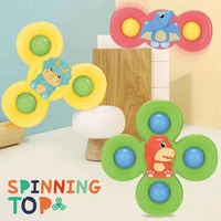 new montessori spin top bath toys creative baby children bathing sucker spinner suction cup gyro toys for children montessori