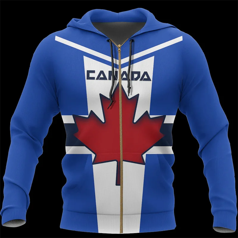 Толстовка унисекс на молнии с 3D-принтом кленовых листьев