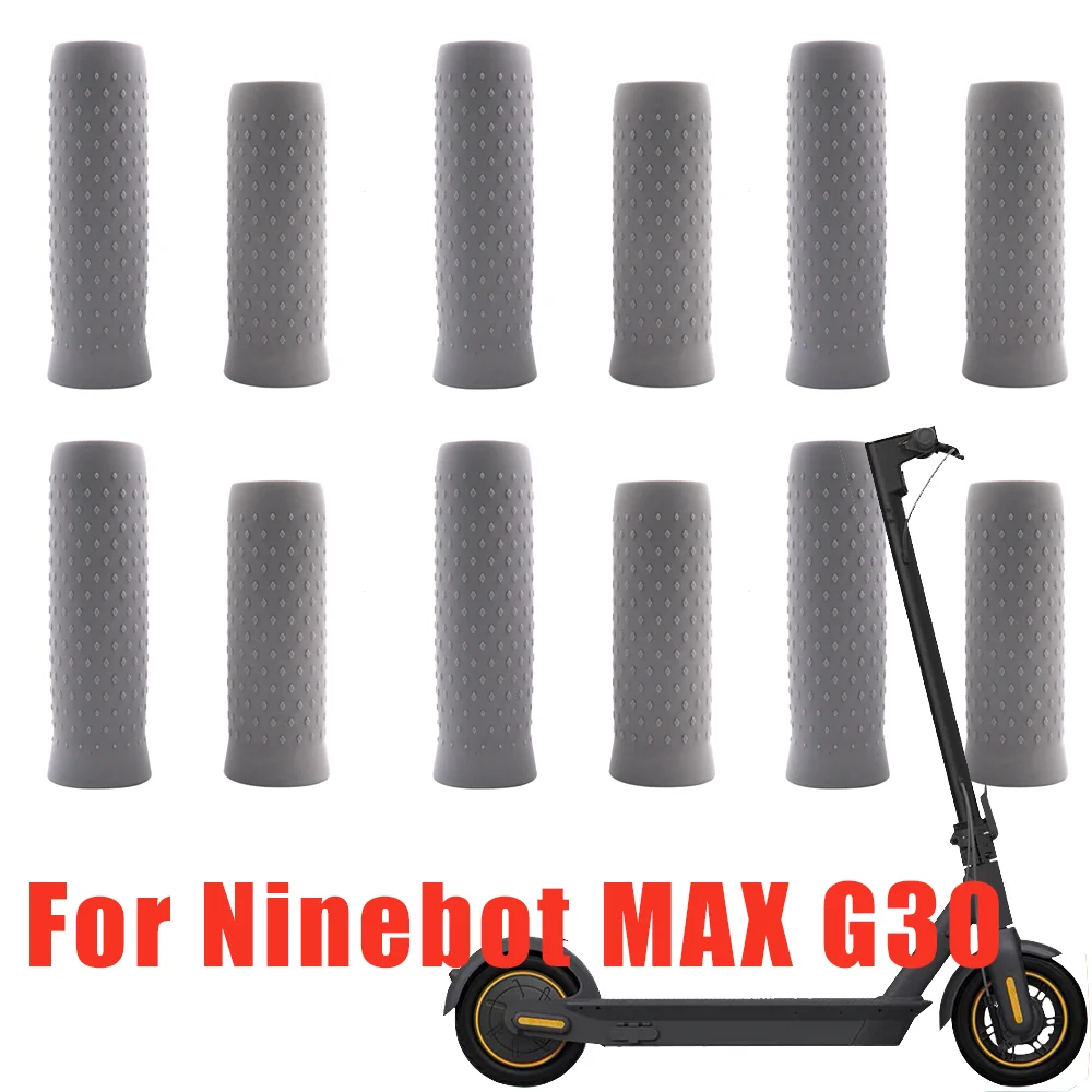 

6Pairs Silicone Handle Tube Foldable For Ninebot MAX G30 E-Scooter Durable Non-slip Rubber Skateboard Grip Cover Protection Case