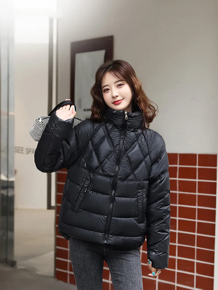 Stand Collar Women Autumn Winter Outwear Jacket Solid Sweet Casual Students Padded Jackets Women Winter Coat Clothes