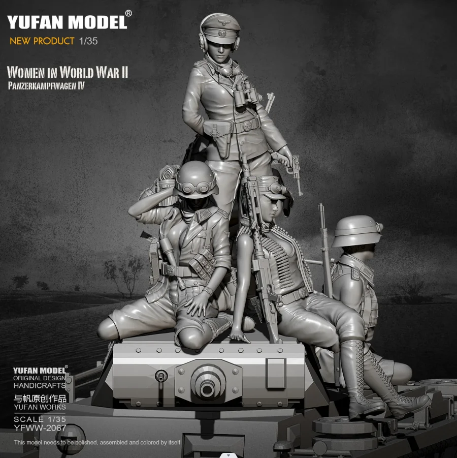 

1/35 Yufan model Resin Model Tank soldier beauty self-assembled YFWW-2067
