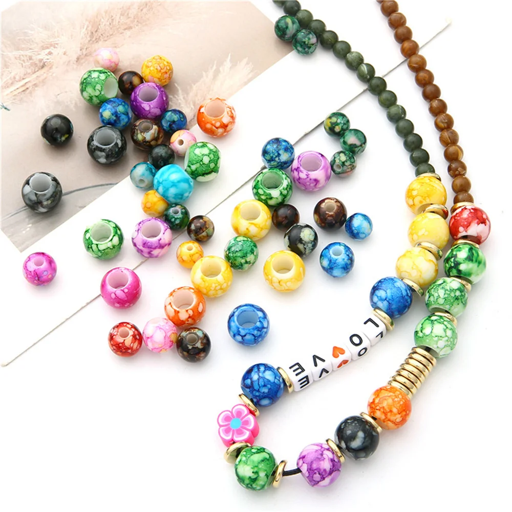 

Acrylic flower beads ABS imitation pearl loose beads diy handmade earrings bracelet jewelry accessories material