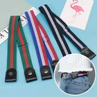 Пояс-невидимка для джинсов, эластичный пояс без пряжки для мужчин и женщин, без пряжки