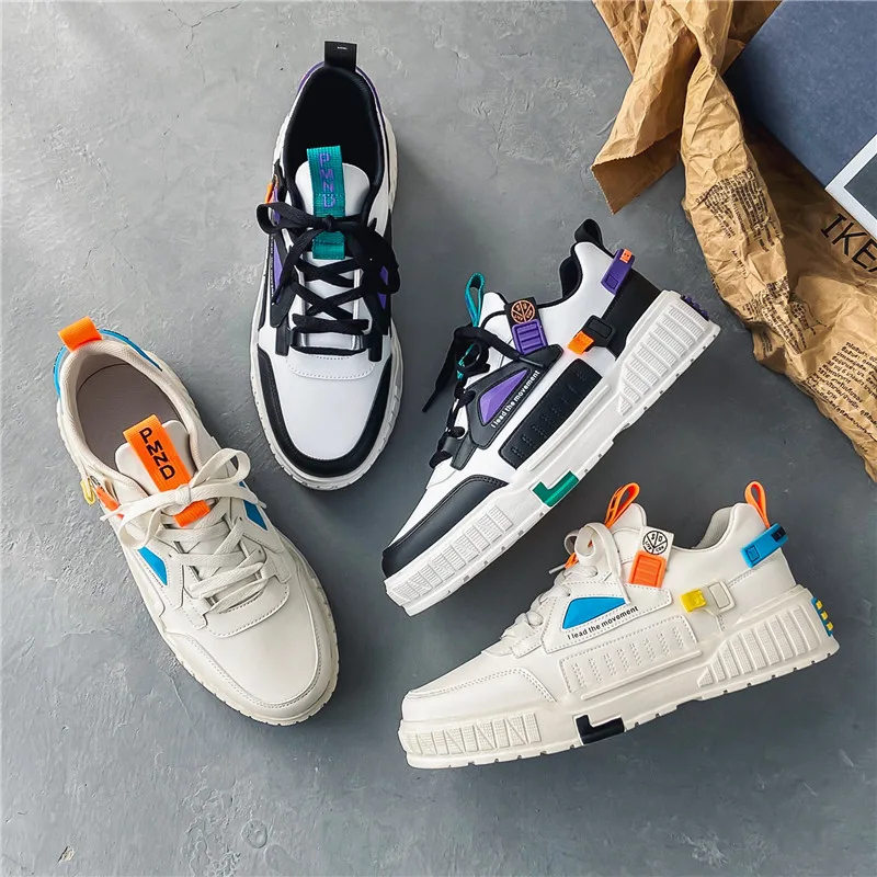 Мужские летние повседневные туфли удобные дышащие на толстой подошве модная