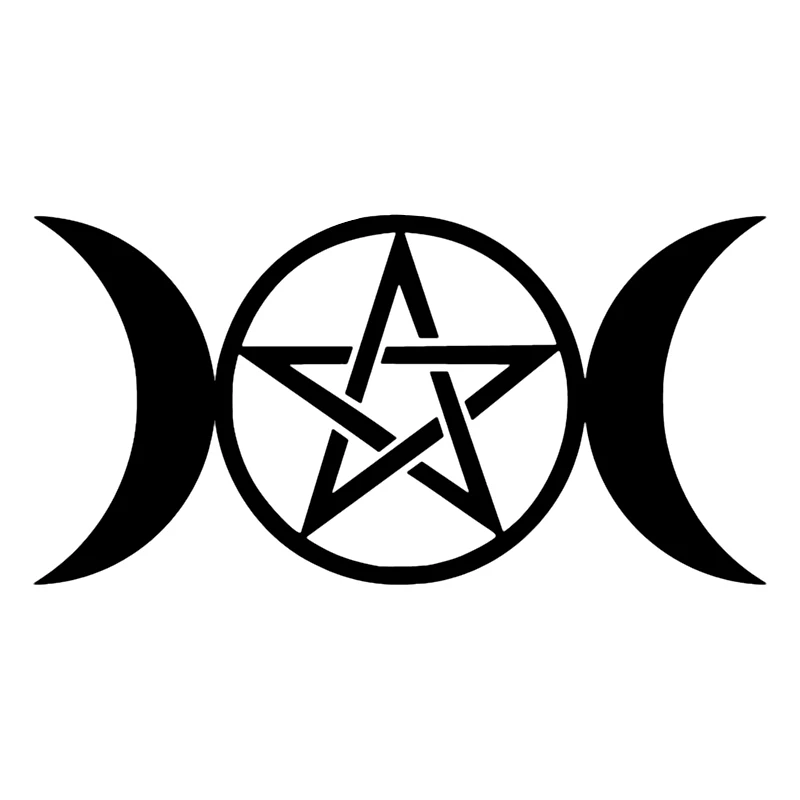 

Stickers Triple Moon Goddess Witchcraft Pentagram Vinyl Decal Motorcycle Decorative Car Accessories