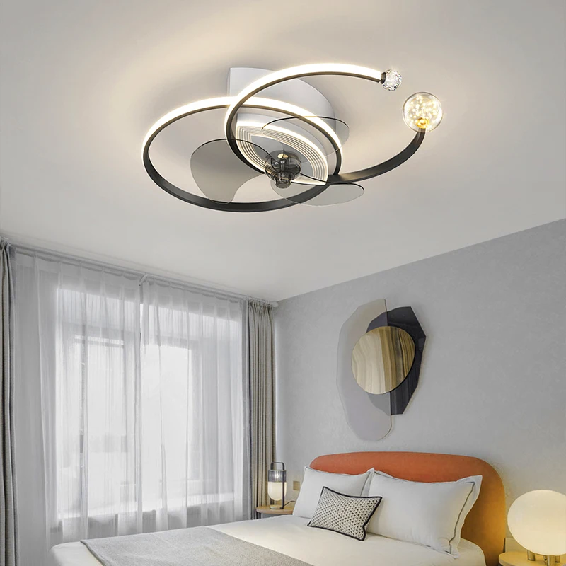 Современные потолочные вентиляторы с подсветильник кой и бесшумным охлаждающим