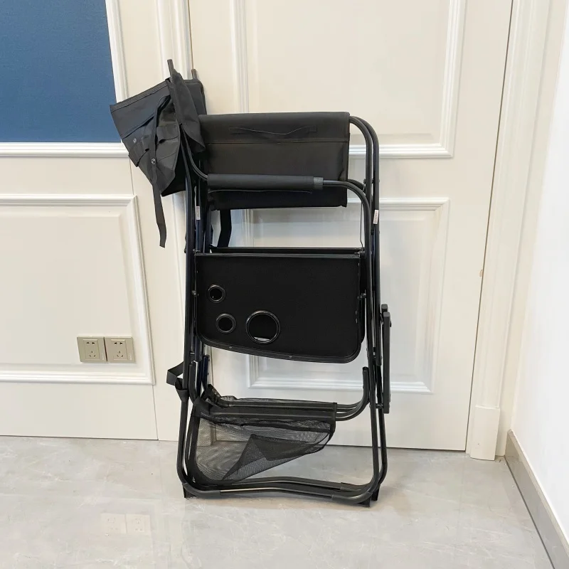 Уличный портативный высокий стул режиссера для кемпинга складной