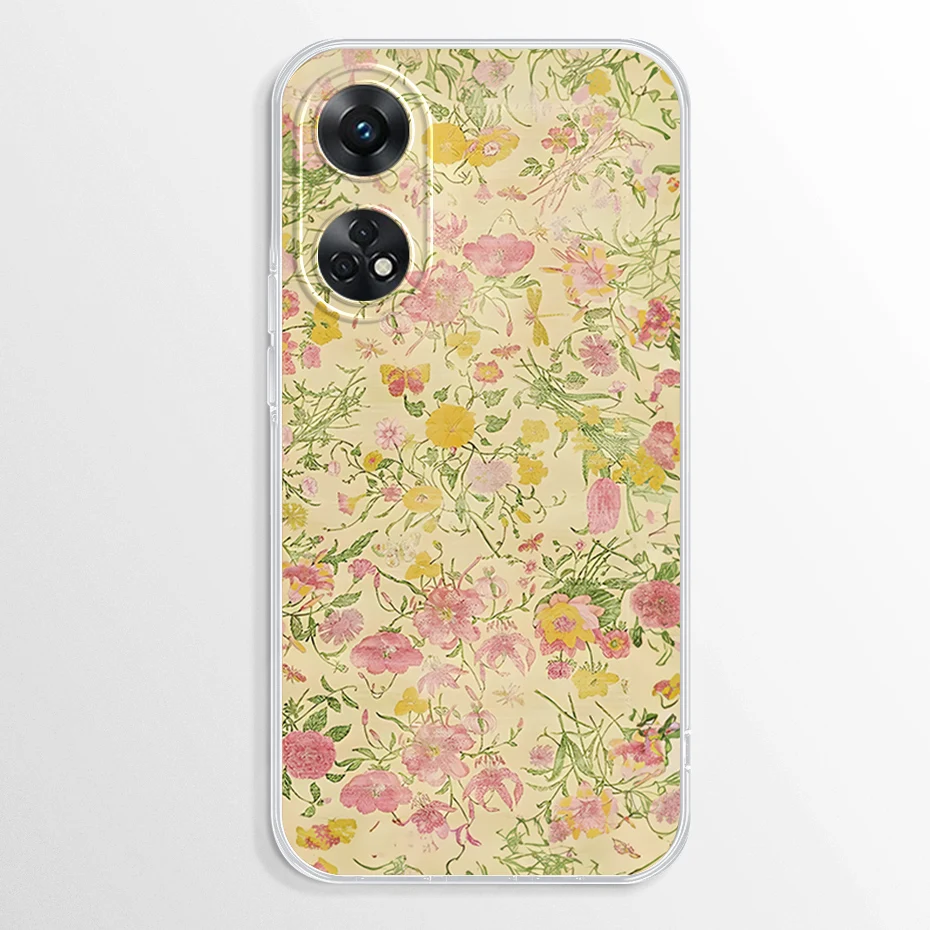 Для Oppo Reno8 T 5G красивый чехол с рисунком для 4G Мягкий силиконовый Reno 8 Модный