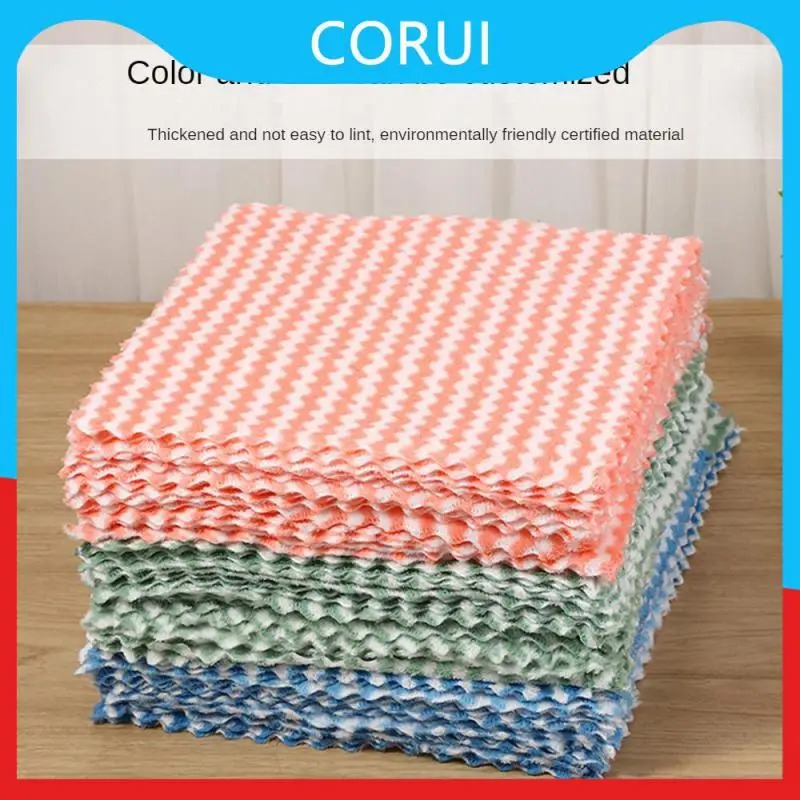 

Strong Oil Adsorption Dishcloth Microfibre Easy To Clean By Wiping Non Stick Oil Cleaning Cloth Dry And Wet Dual Use Rag