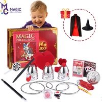 mofahui classic red magic tricks set for kids with the gift of magic hat cape dress up set starter magician box set for age 6