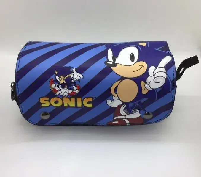 Фото Пенал Sonic с персонажами аниме, на молнии, для школьников, подарок для мальчиков №4
