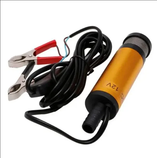 

Портативный Электрический погружной мини-насос, 12 В, 24 В постоянного тока для перекачки дизельного топлива, масла, воды, корпус из алюминиевого сплава, 12 л/мин, помпа для перекачки топлива