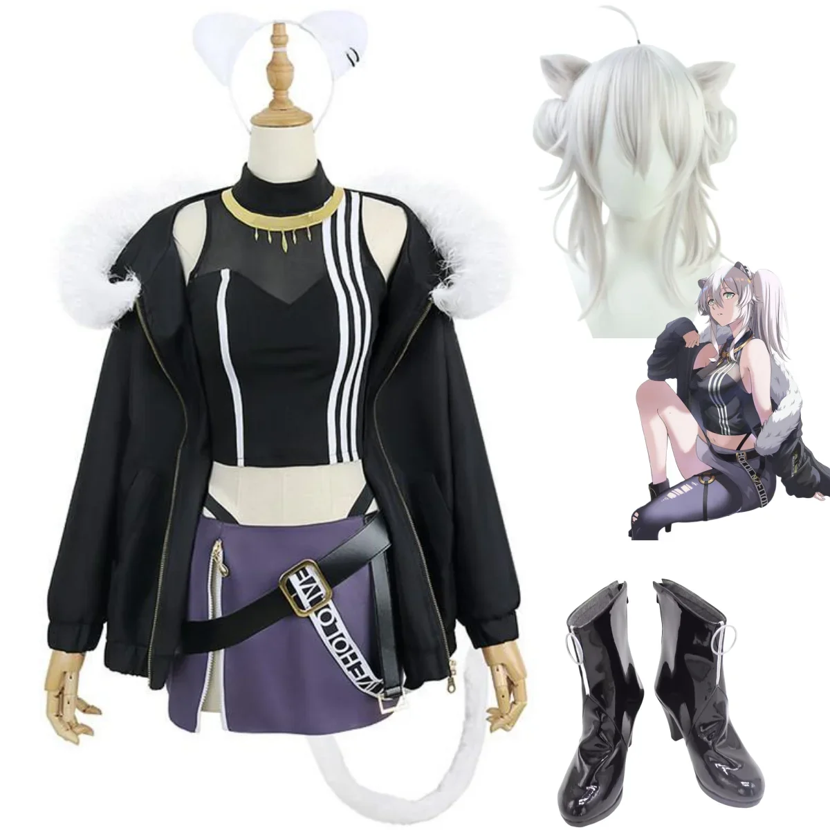 Костюм для косплея Shishiro Botan из аниме Виртуальная Олива парик повседневное
