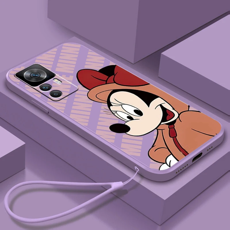 

Fashion Mickey Minnie Mouse Liquid Rope Phone Case For Xiaomi Redmi K50 K40 K40S Gaming K30 10C 10 10X 9A 9 9T 9C 9AT 8 8A 5G
