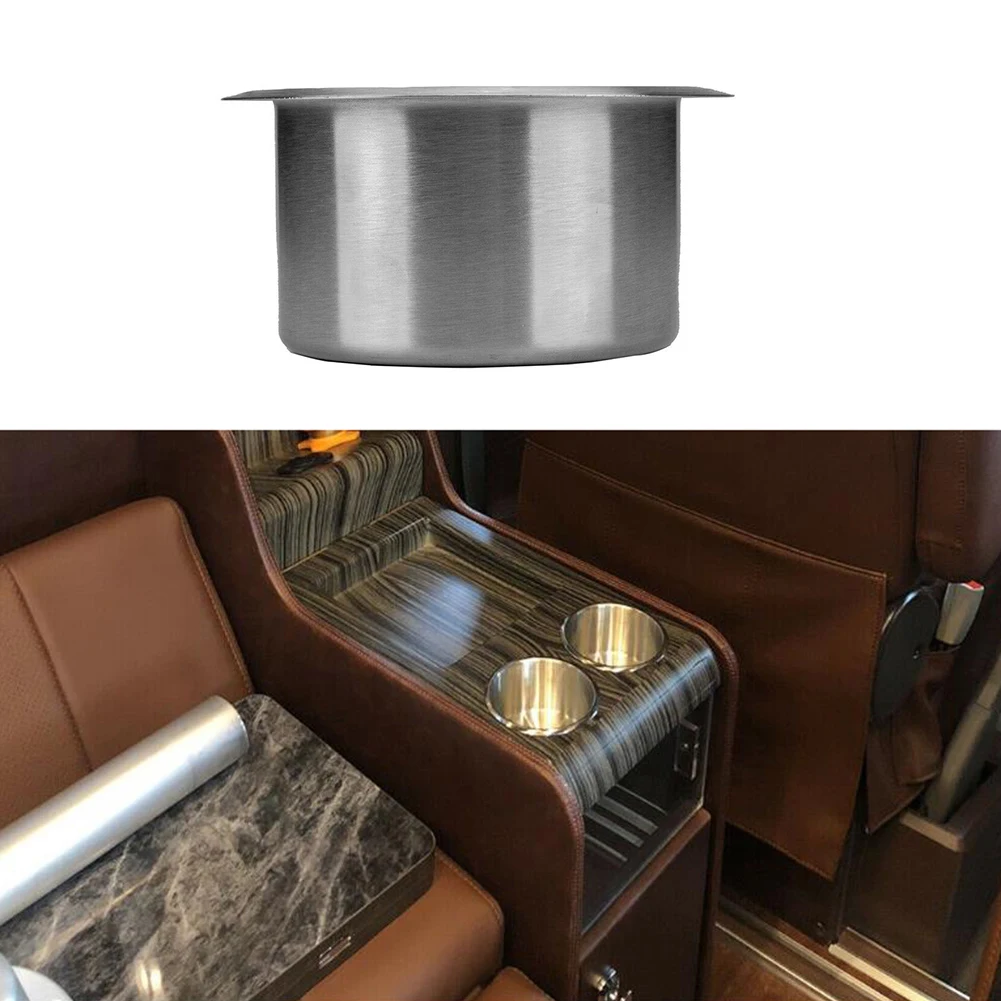 

1PC Stainless Steel Cup Drink Holder For Car Auto Marine Boat Yacht Truck RV Camper Embedded Installation Interior Car Parts