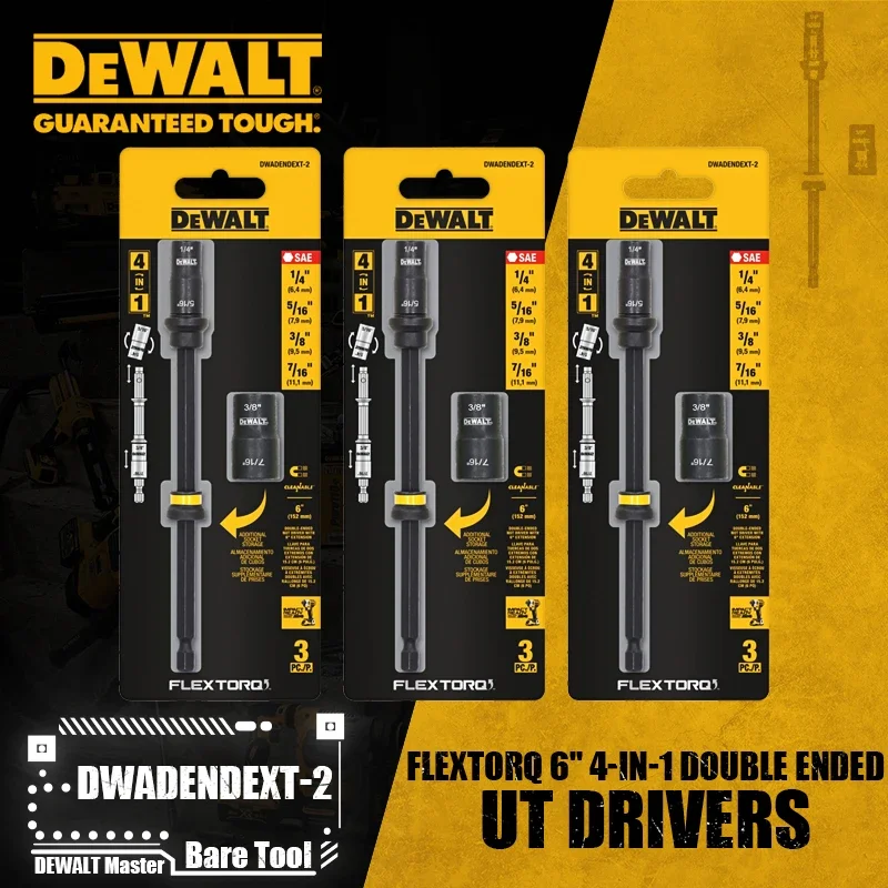 

DEWALT DWADENDEXT-2 FLEXTORQ 6 дюймов 4-в-1 Двухсторонние гайковерты