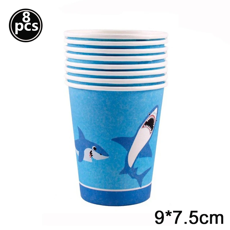Одноразовые бумажные стаканчики Blue Shark PartiesTour 40/80 шт.
